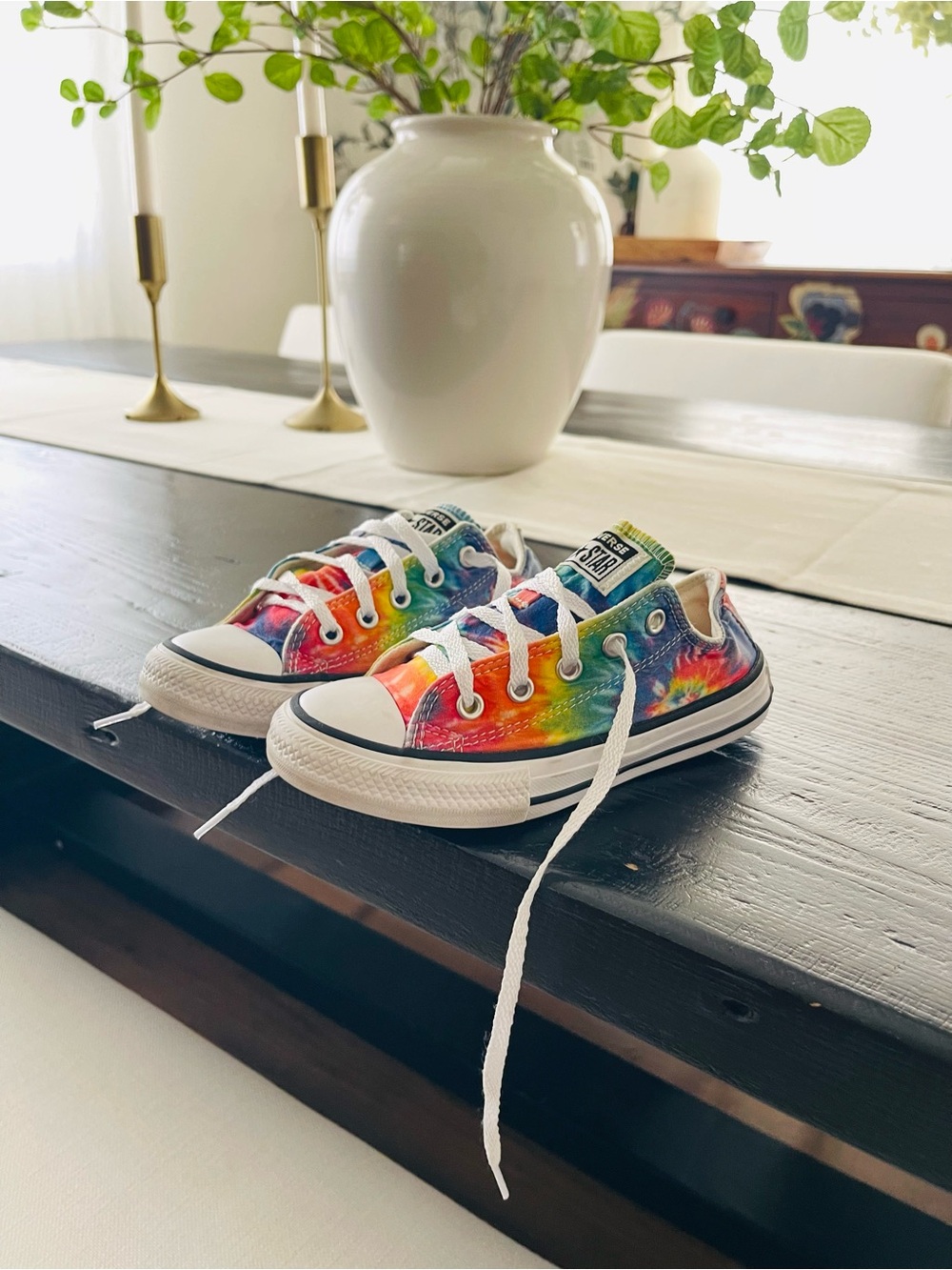 Converse tie dye shoes sz 12 kids
